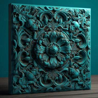Patterns and decorations stl cyan 2 3d model